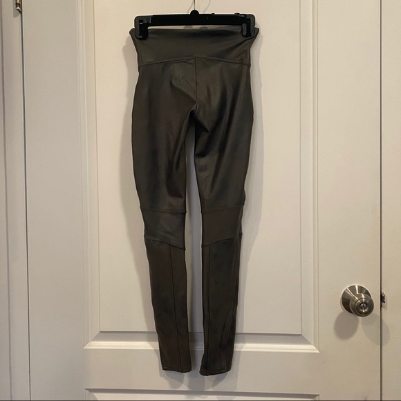 Spanx Faux Leather Moto Leggings in Color Gunmetal - Picture 6 of 6